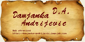 Damjanka Andrijević vizit kartica